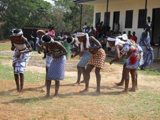 Dancing celebrates the  grand opening of a school in Twewaa, Ghana, funded by YHRI project, UNITED for Africa.
