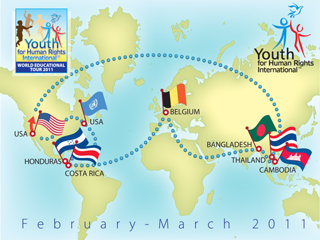 3 continents, 7 countries/regions and 25,875 miles during February and March 2011